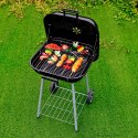 Grill węglowy ogrodowy z pokrywą na zawiasach + kółka MultiGarden