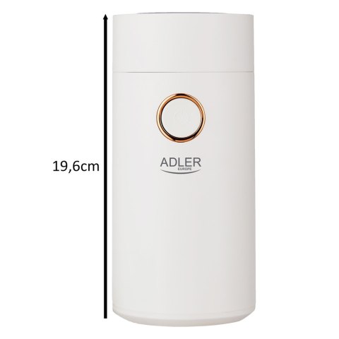 Młynek do kawy Adler AD 4446ws orzechów ziół elektryczny biały srebrny 150W