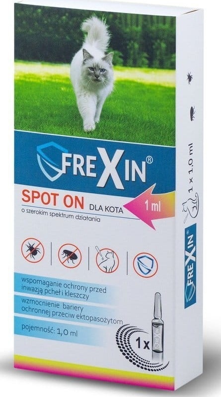 FREXIN Krople przeciw ektopasożytom dla kotów 1ml [24422]