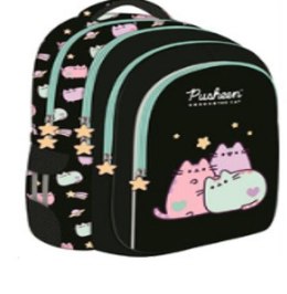 Plecak szkolny młodzieżowy czterokomorowy Pusheen 22L czarny