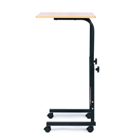 Stolik pod laptopa z kółkami biurko dostawiane do fotela kanapy brązowy ModernHome