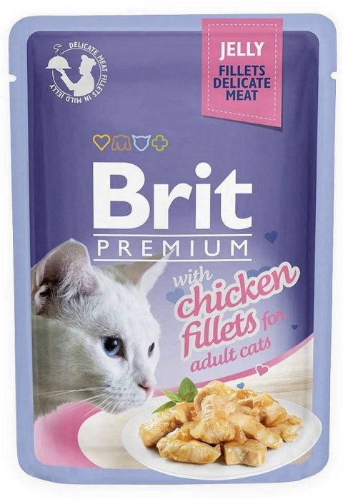 BRIT Premium Cat Pouch Jelly Fillet Family Plate - mokra karma dla kota - 12 x 85 g