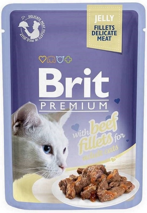 BRIT Premium Cat Pouch Jelly Fillet Family Plate - mokra karma dla kota - 12 x 85 g