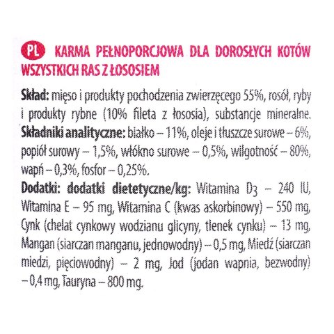 DOLINA NOTECI Piper z łososiem - mokra karma dla kota - 400 g