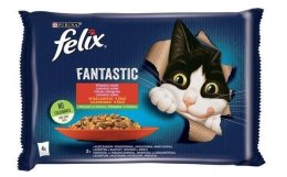 FELIX Fantastic Mięso z warzywami - mokra karma dla kota - 4x85g