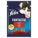 FELIX Fantastic Wołowina w galaretce - mokra karma dla kota - saszetka 100 g