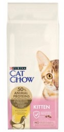 PURINA CAT CHOW Kitten Chicken - sucha karma dla kociąt - 15 kg