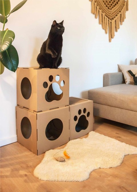 CARTON+ PETS Twins - domek modułowy dla kota - 36x36 cm
