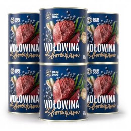 JOHN DOG Berry Adult Wołowina z borówkami - mokra karma dla psa - 6 x 800 g