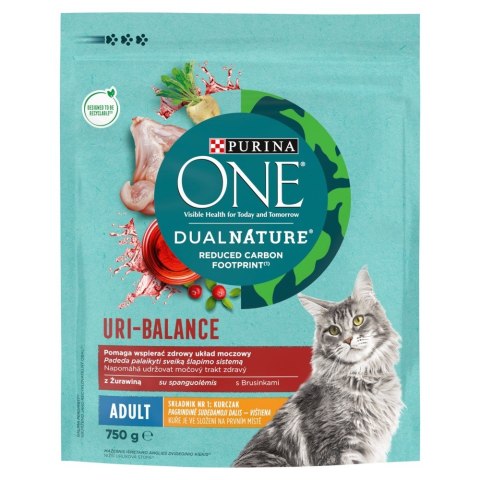 PURINA One Dual Nature Uri-Balance Żurawina Adult - sucha karma dla kota - 750 g