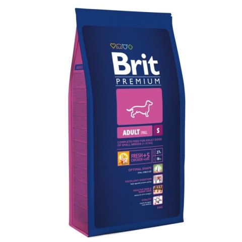 BRIT Premium By Nature Adult S - sucha karma z kurczakiem dla psów dorosłych małych ras - 3 kg