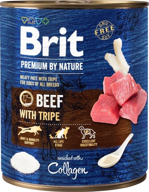 BRIT Premium by Nature Beef with Tripe - mokra karma dla psa - 800 g