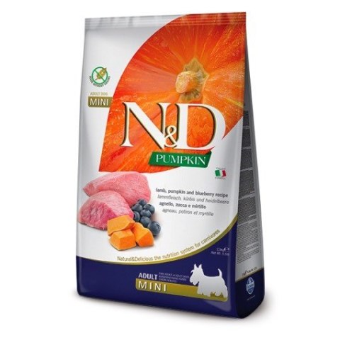FARMINA N&D Pumpkin Lamb & Blueberry Adult Mini - sucha karma dla psa - 2.5 kg