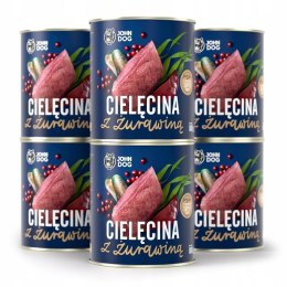 JOHN DOG Berry Adult Cielęcina z żurawiną - mokra karma dla psa - 6 x 800 g