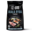 JOHN DOG Premium Ś/D Rasy Biała Ryba z Łososiem - sucha karma dla psa - 3 kg