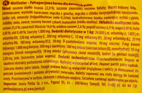 JOSERA Mini Senior - sucha karma dla psa - 900 g