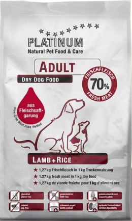 PLATINUM Adult Lamb Rice - półwilgotna karma dla psa - 15 kg