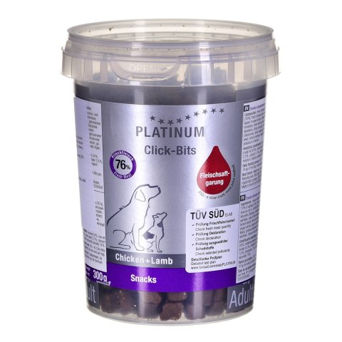 PLATINUM Click-Bits Chicken + Lamb - przysmak dla psa - 300 g