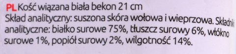 MACED Kość wiązana biała bekon 21 cm - przysmak dla psa - 1 szt.