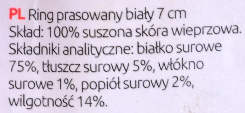 MACED Przysmak dla psa - ring premium biały 7cm 1szt.