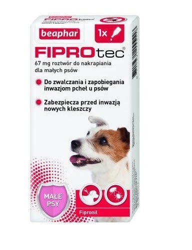 Beaphar FIPROtec Krople dla psa S 67mg x1