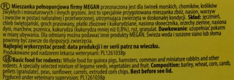 MEGAN mieszanka paszowa pełnoporcjowa dla gryzoni i królików - karma dla gryzoni - 10 L