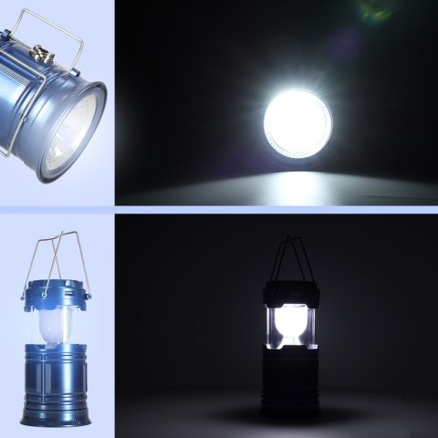 Lampa turystyczna lampka latarka biwakowa solarna