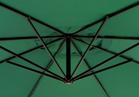 Parasol ogrodowy duży na wysięgniku składany 3,5 m zielony MultiGarden