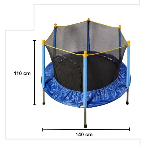 Trampolina ogrodowa dla dzieci siatka 140cm 55inch