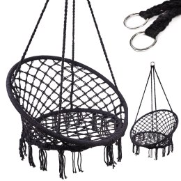 Huśtawka LULILO fotel bocianie gniazdo czarne 80cm 150kg