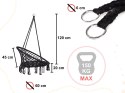 Huśtawka LULILO fotel bocianie gniazdo z poduszką czarne 80cm 150kg
