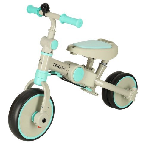Rowerek trójkołowy TRIKE FIX V4 rower spacerówka rowerek biegowy 6w1 szary niebieski