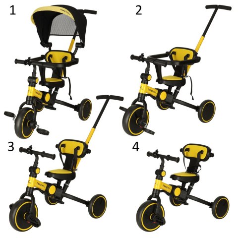 Rowerek trójkołowy TRIKE FIX V4 rower spacerówka rowerek biegowy 6w1 czarny