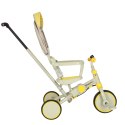Rowerek trójkołowy TRIKE FIX V4 rower spacerówka rowerek biegowy 6w1 szary żółty