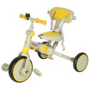 Rowerek trójkołowy TRIKE FIX V4 rower spacerówka rowerek biegowy 6w1 szary żółty