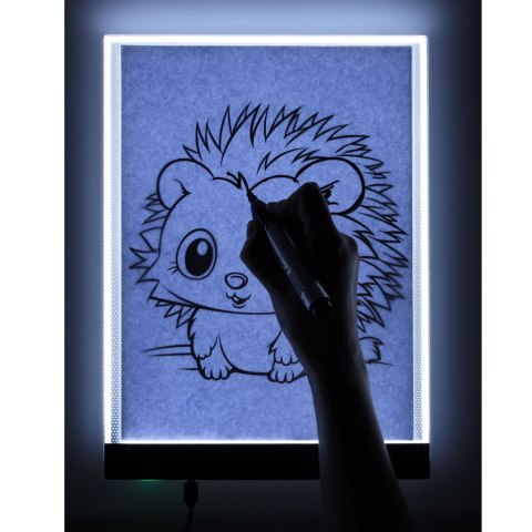 Deska kreślarska tablica tablet graficzny kalka do rysowania podświetlana LED A4