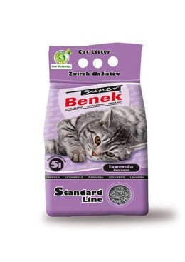 CERTECH Super Benek Standard Lawenda - żwirek dla kota zbrylający 5l (WYPRZEDAŻ)