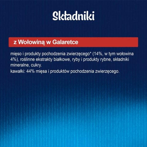 FELIX Fantastic Wołowina w galaretce - mokra karma dla kota - saszetka 100 g