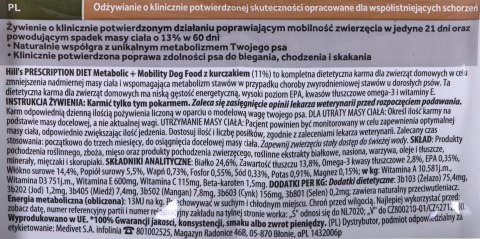 HILL'S Canine Metabolic + Mobility 12kg