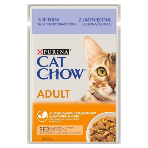 PURINA CAT CHOW mokra karma dla kota z jagnięciną i zieloną fasolką - saszetka 85g
