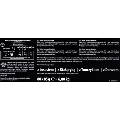Sheba Delicacy Rybne Smaki w galaretce 80x85g