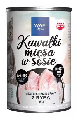 WAFI Puszka kawałki mięsne dla kota z rybą 415g