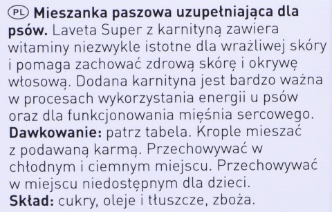 BEAPHAR Laveta Super Multiwitaminowy Preparat przeciw nadmiernemu wypadaniu sierści u psów - 50 ml