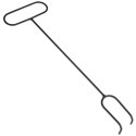 PALENISKO OGRODOWE Z UCHWYTAMI I POGRZEBACZEM METALOWE 46,5 CM