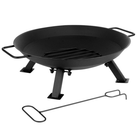 PALENISKO OGRODOWE Z UCHWYTAMI I POGRZEBACZEM METALOWE 46,5 CM