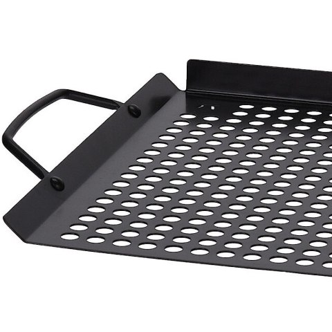 PŁYTA GRILLOWA RUSZT DO GRILLOWANIA TACA PATELNIA NA GRILLA PERFOROWANA 43X28 CM