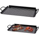 PŁYTA GRILLOWA RUSZT DO GRILLOWANIA TACA PATELNIA NA GRILLA PERFOROWANA 43X28 CM