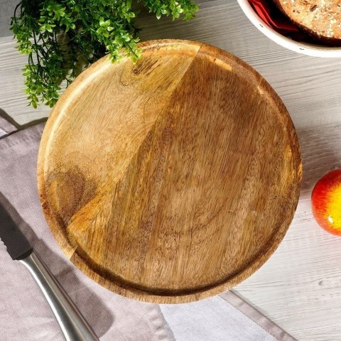 DESKA DREWNIANA / TACA DO SERWOWANIA NA NÓŻKACH 30 CM
