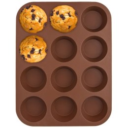 FORMA SILIKONOWA DO PIECZENIA MUFFINEK NA MUFFINKI BABECZKI 12 SZTUK 32,5X25 CM