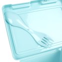 POJEMNIK ŚNIADANIOWY Z PRZEGRODĄ I SZTUĆCAMI / LUNCHBOX ŚNIADANIÓWKA KWIATY 1 L
